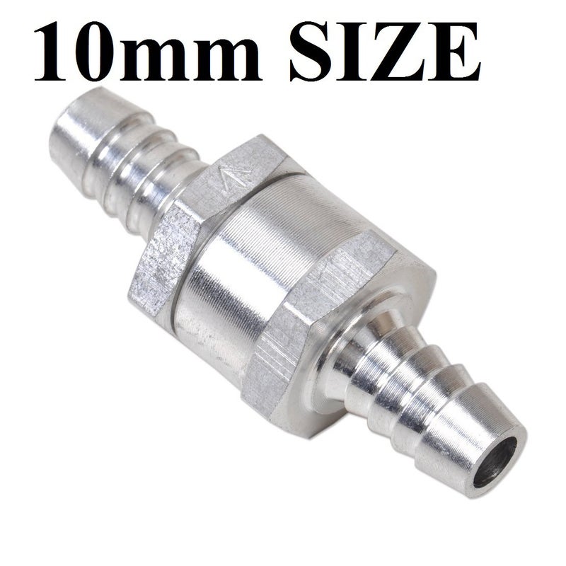 Muzzys 10mm, 3/8", Fuel Check Valve, Inline, One-Way, Non-Return, Aluminum, WITH CLAMPS, for Water, Gas, Diesel, Oils, on UTV, Quad, Snowmobile, Motorcycle, Jetski, Mower, Blower, Car, Truck, Tractor - Image 5